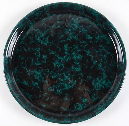 Agate Black and Green Dinner Plate