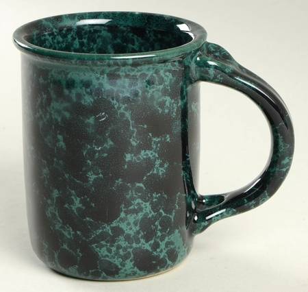 Agate Black and Green Mug