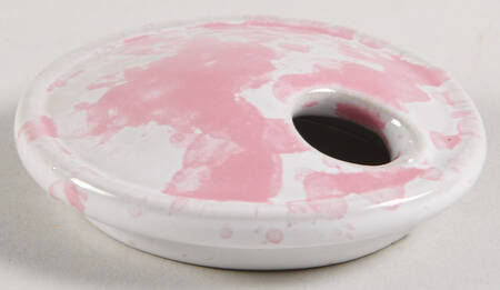 Agate Pink Lid for Jam/Jelly w/Attached Underplate by Bennington Potters