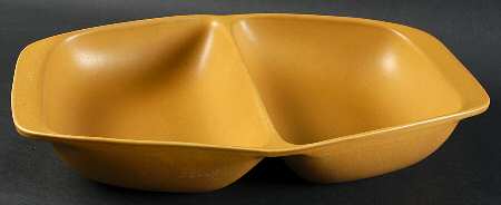Tawny 12" Oval Divided Vegetable Bowl