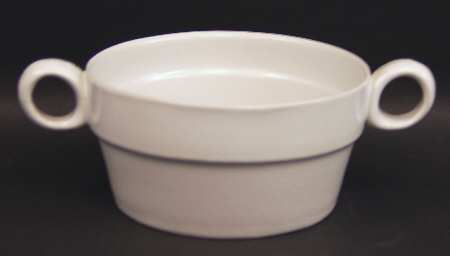 White Flat Cream Soup Bowl
