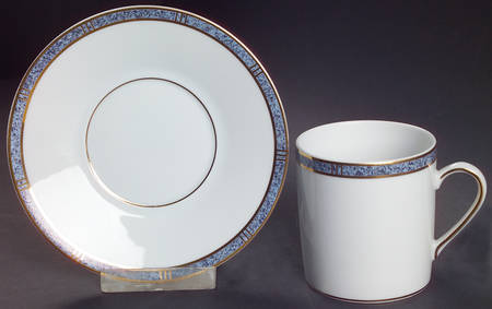 Antinea Bleu Flat Cup & Saucer Set
