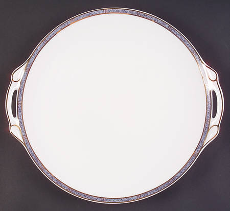 Antinea Bleu Handled Cake Plate by Bernardaud