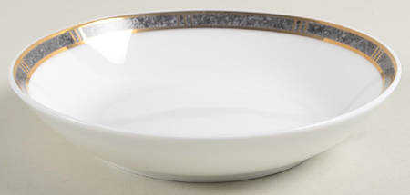 Antinea Anthracite Fruit/Dessert (Sauce) Bowl by Bernardaud