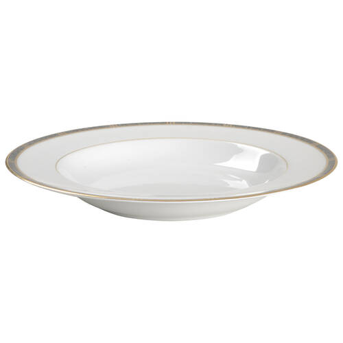 Antinea Anthracite Rim Soup Bowl by Bernardaud