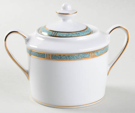 Antinea Vert Sugar Bowl & Lid