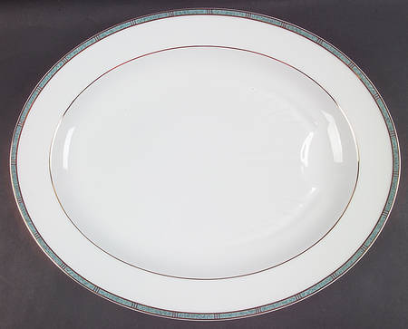 Antinea Vert 17" Oval Serving Platter