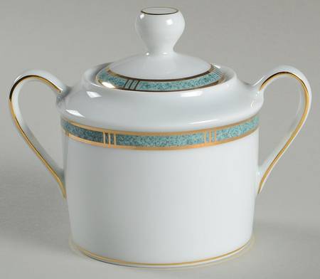 Antinea Vert Sugar Bowl & Lid