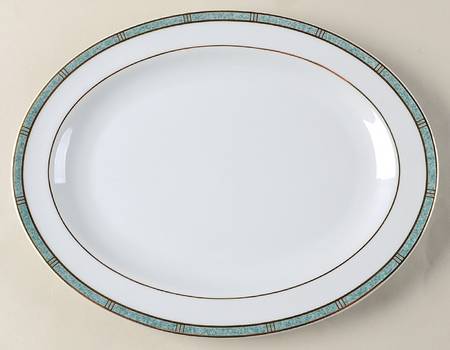 Antinea Vert 11" Oval Serving Platter