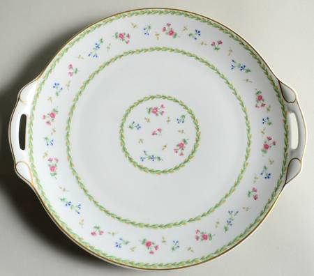 Artois Vert (Versailles Shape) Handled Cake Plate