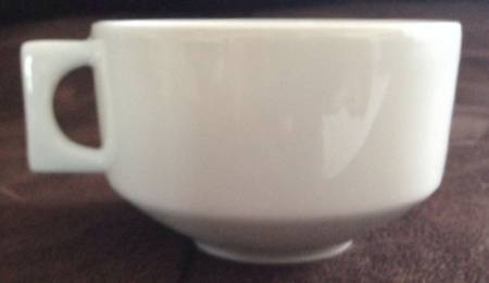 Aries White Flat Cup
