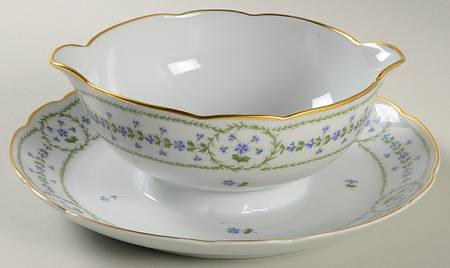 Barbeaux Gravy Boat with Attached Underplate by Bernardaud