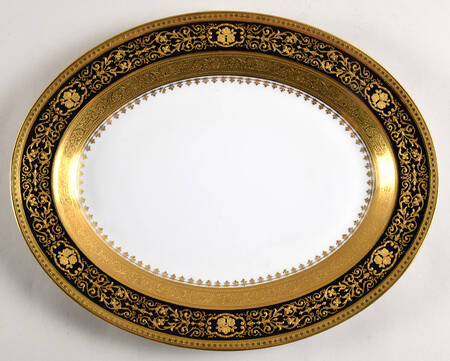 Beaugency Cobalt 13" Oval Serving Platter