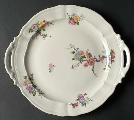 Bengali (Cream, Regence) Handled Cake Plate