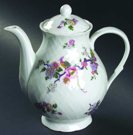 Bengali (White, Vannerie) Coffee Pot & Lid