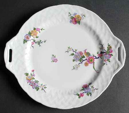 Bengali (White, Vannerie) Handled Cake Plate