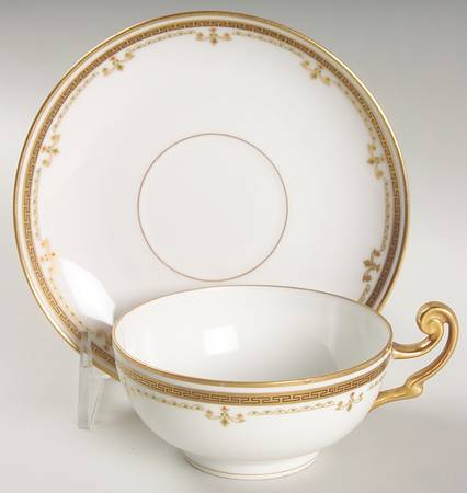 BER10 Flat Cup & Saucer Set by Bernardaud