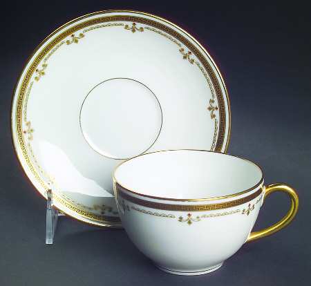 BER10 Flat Cup & Saucer Set by Bernardaud