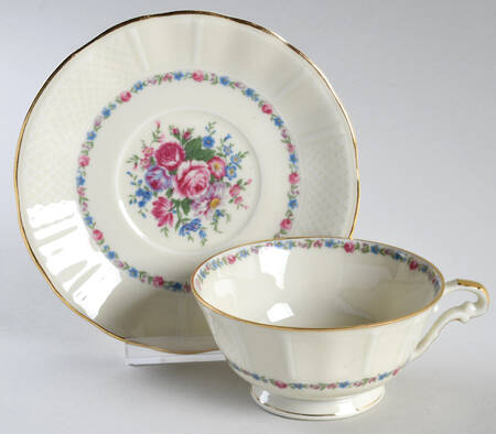 BER124 Footed Cup & Saucer Set by Bernardaud