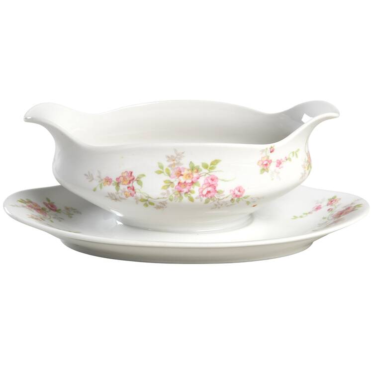 BER130 Gravy Boat with Attached Underplate