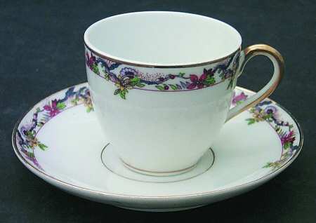 BER22 (NO VERGE) Flat Demitasse Cup & Saucer Set