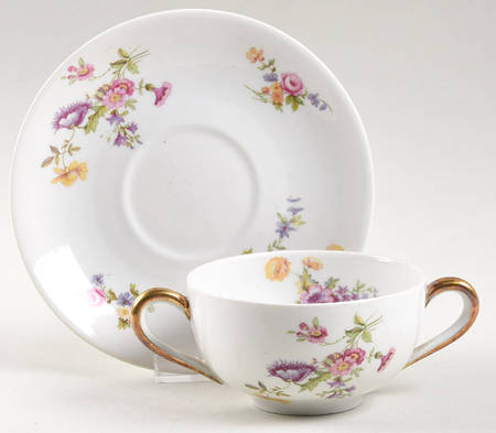 BER3 Flat Bouillon Cup & Saucer by Bernardaud