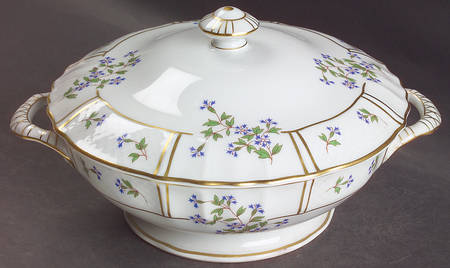 Bleuets Round Covered Vegetable