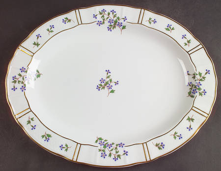 Bleuets 15" Oval Serving Platter