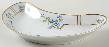 Bleuets Crescent Salad Plate by Bernardaud