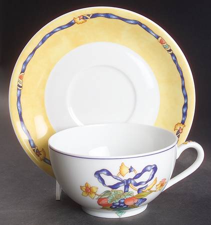 Borghese Jumbo Cup & Saucer Set by Bernardaud