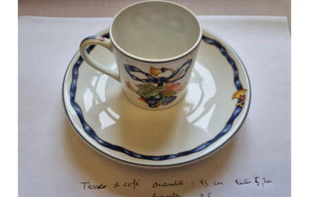 Borghese Flat Demitasse Cup & Saucer Set