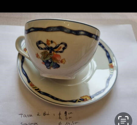 Borghese Flat Cup & Saucer Set