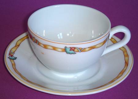 Ruban Yellow Jumbo Cup & Saucer Set