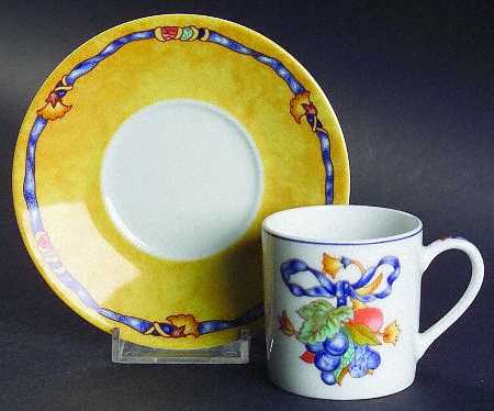 Borghese Flat Demitasse Cup & Saucer Set