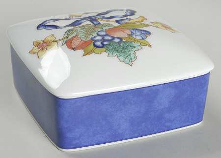 Borghese Square Box & Lid by Bernardaud