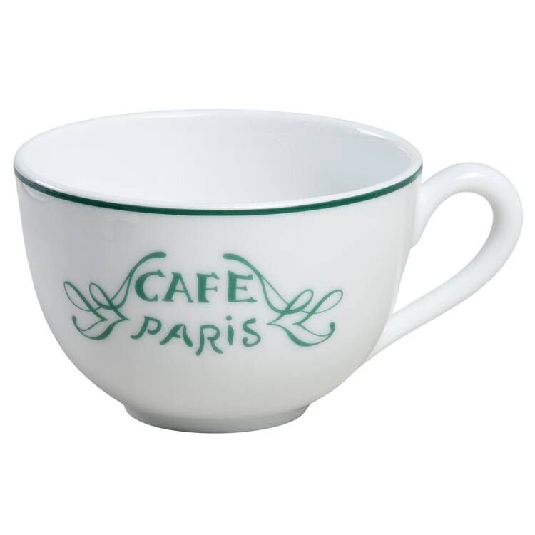 Cafe Paris Green Flat Cup