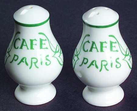 Cafe Paris Green Salt & Pepper Set