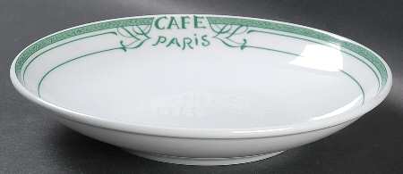 Cafe Paris Green 8" Individual Pasta Bowl