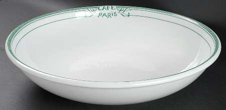 Cafe Paris Green 13" Pasta Serving Bowl