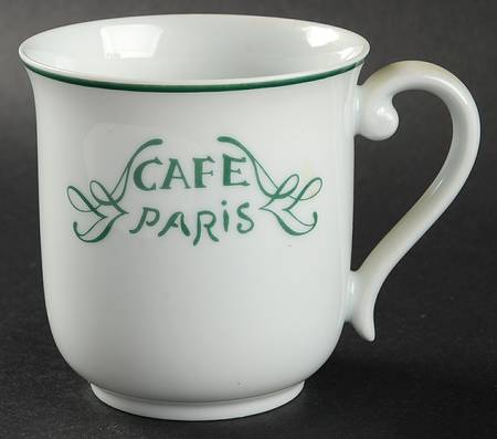 Cafe Paris Green Mug
