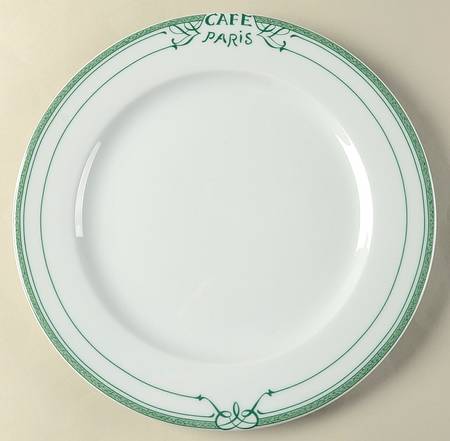 Cafe Paris Green Service Plate (Charger)