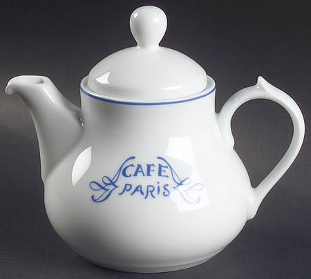 Cafe Paris Blue Individual Teapot & Lid
