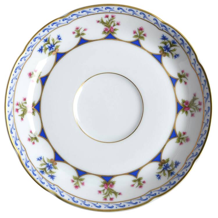 Chateaubriand Blue Saucer for Footed Cup