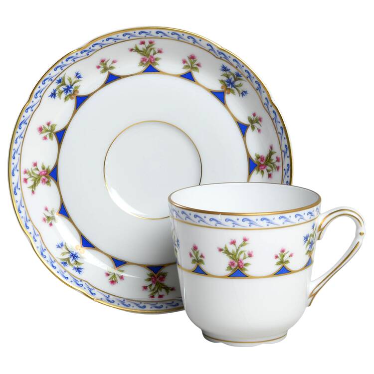 Chateaubriand Blue Footed Cup & Saucer Set