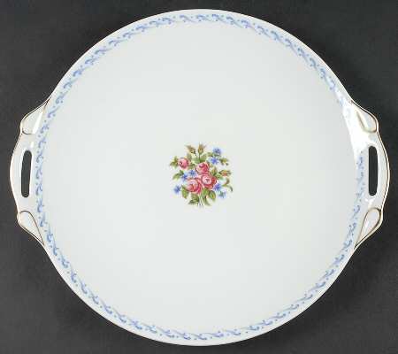 Chateaubriand Blue Handled Cake Plate