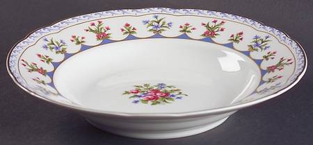 Chateaubriand Blue Large Rim Soup Bowl