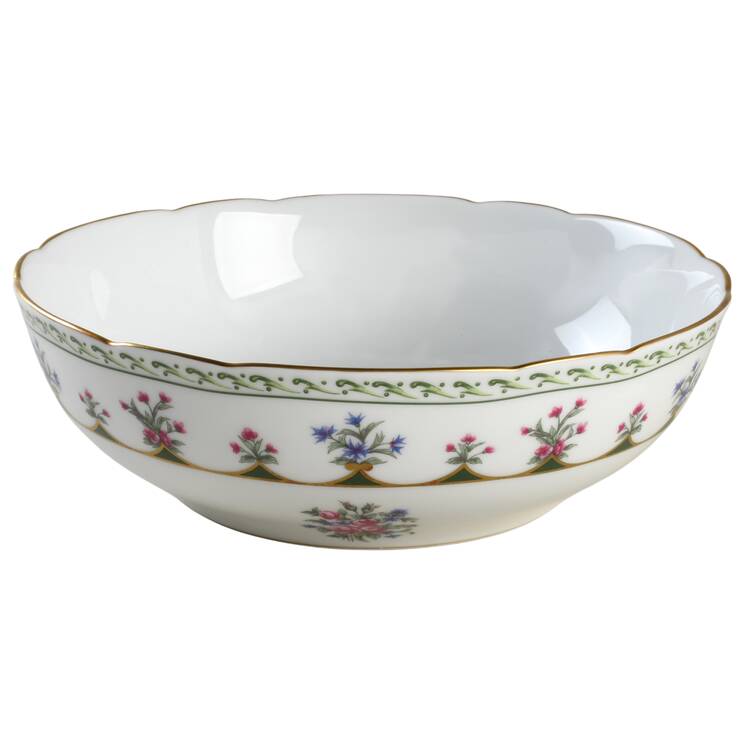 Chateaubriand Green 9" Round Vegetable Bowl by Bernardaud