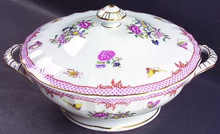 Compagnie Des Indes Red Tureen &  Lid