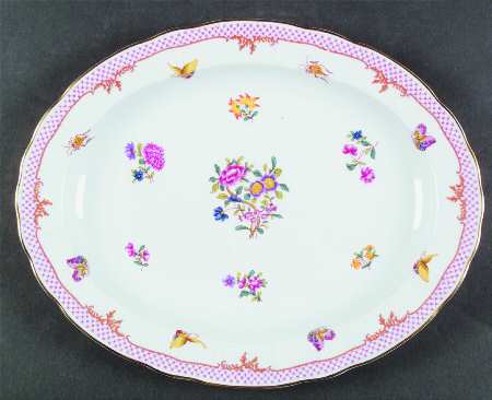 Compagnie Des Indes Red 15" Oval Serving Platter