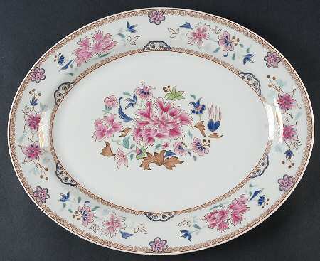 Famille Rose 13" Oval Serving Platter